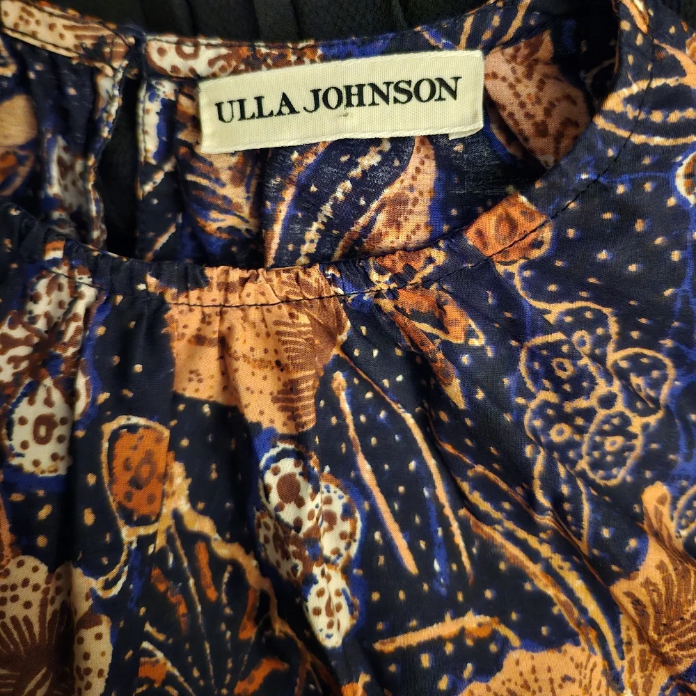 ULLA JOHNSON JONI FLORAL PUFF SLEEVE BLOUSE PEASANT BOHO 4